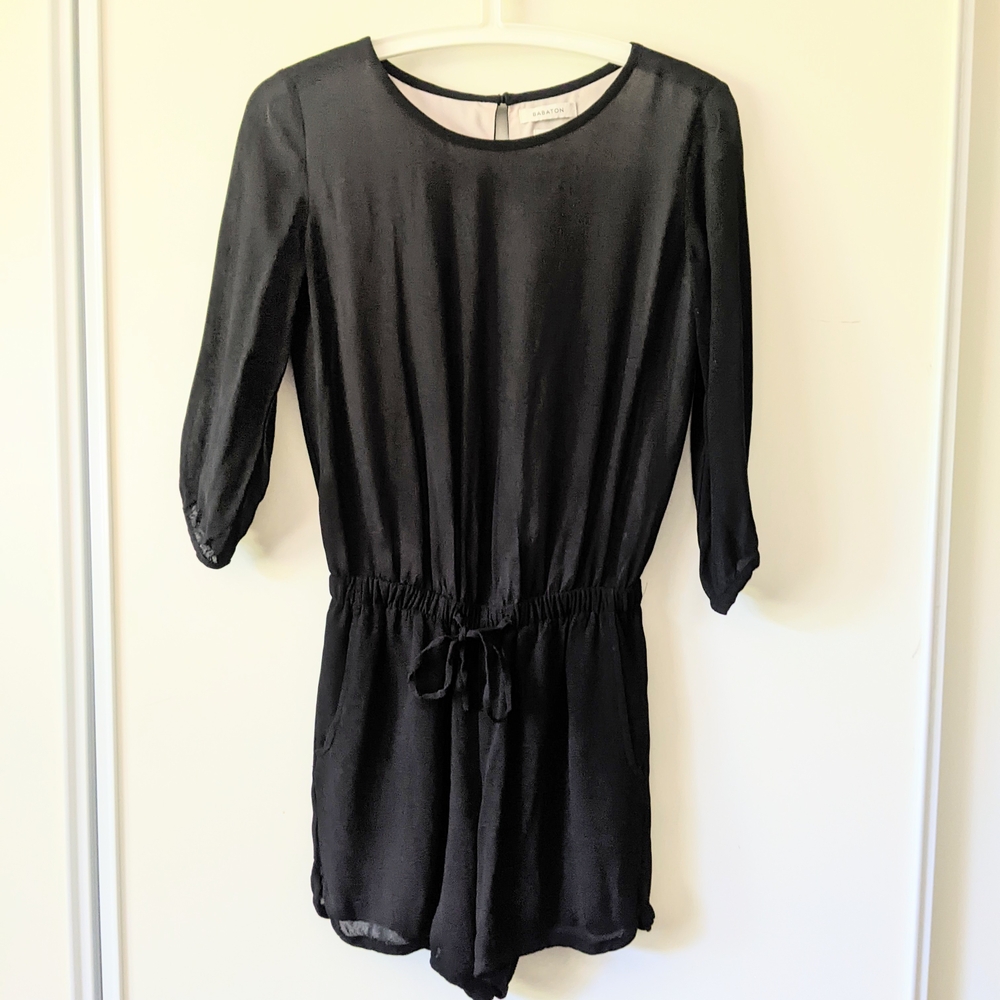 Babaton Black Textured Top